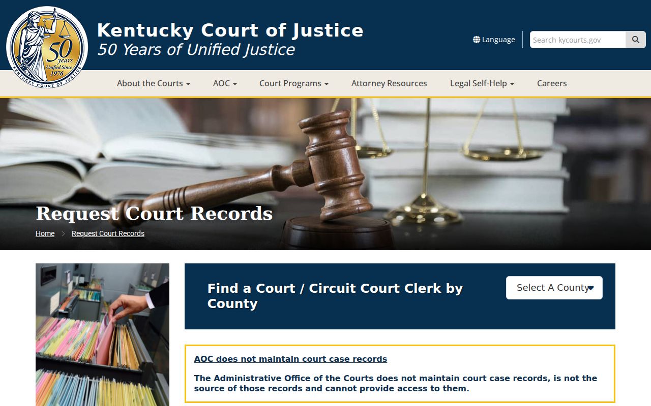 Fayette County criminal court case record request options