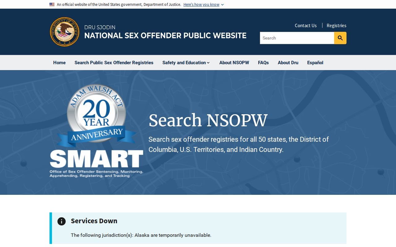 NSOPW cross-state search for Fayette County sex offender registry research